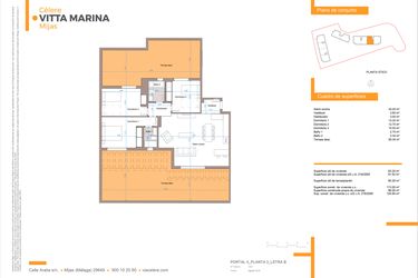 Rzut - Mieszkanie na sprzedaż 3 pokoje o powierzchni 97,35 m² - numer P4-3B w Vitta Marina
