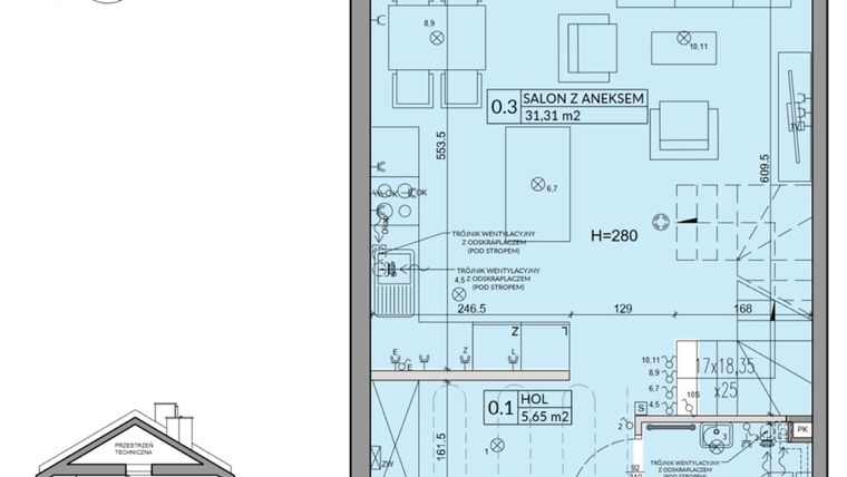 Rzut - Dom na sprzedaż 4 pokoje o powierzchni 82,62 m² - numer 101A w Nova Magdalenka 7 etap VII-VIII