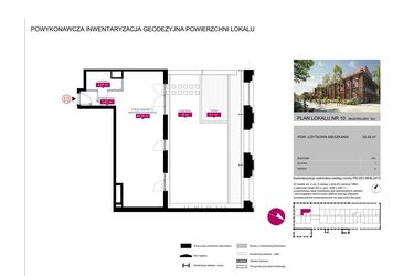 Rzut - Mieszkanie na sprzedaż 1 pokój o powierzchni 53,38 m² - numer 3A w Fuzja Mieszkania Loftowe