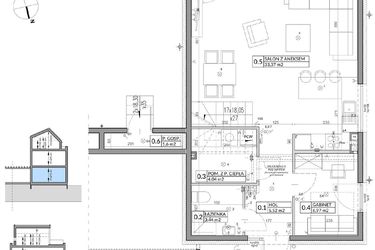 Rzut - Dom na sprzedaż 6 pokoi o powierzchni 139,23 m² - numer 2B w Wille przy Lesie