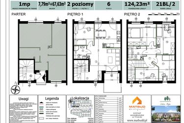 Rzut - Mieszkanie na sprzedaż 6 pokoi o powierzchni 114,15 m² - numer 21BL/2 w Zielone Alejki etap II