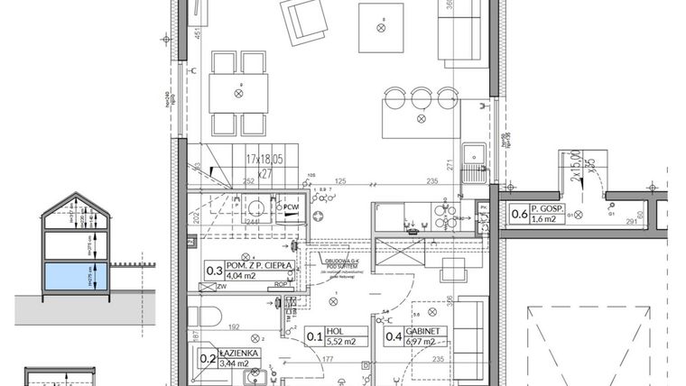 Rzut - Dom na sprzedaż 6 pokoi o powierzchni 151,13 m² - numer 11A w Wille przy Lesie etap III