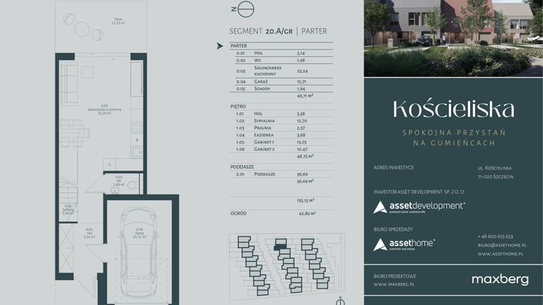 Rzut - Dom na sprzedaż 4 pokoje o powierzchni 135,15 m² - numer 20.A w Kościeliska