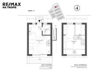 Rzut - Dom na sprzedaż 3 pokoje o powierzchni 49,8 m² - numer A2 w Sea House Wicie
