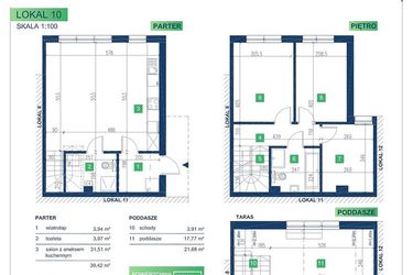 Rzut - Dom na sprzedaż 5 pokoi o powierzchni 105,95 m² - numer 10 w Vista Forest Stabłowice
