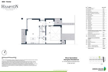 Rzut - Dom na sprzedaż 4 pokoje o powierzchni 227,95 m² - numer HB2B w Hampton Residence Wilanów