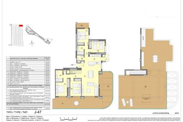 Rzut - Mieszkanie na sprzedaż 4 pokoje o powierzchni 372 m² - numer 24-J-47 w Apartamenty w Benidorm - 23051288