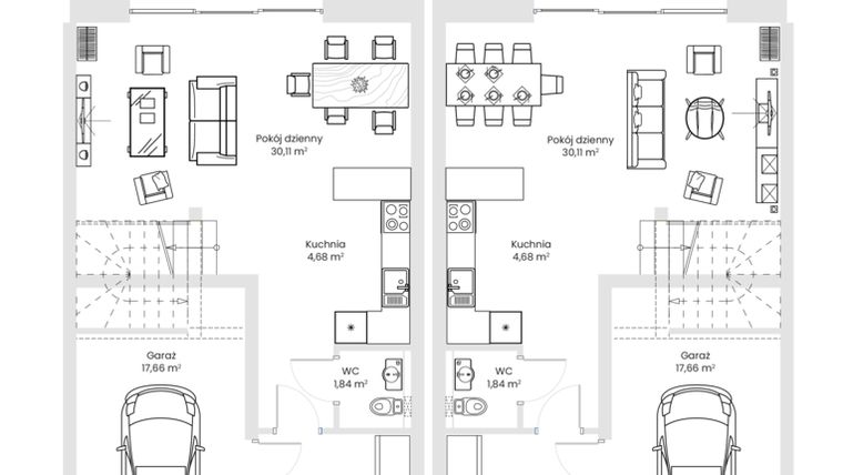 Rzut - Dom na sprzedaż 4 pokoje o powierzchni 122 m² - numer 42 w Osiedle WizaWi