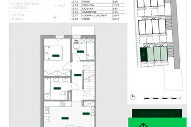 Rzut - Mieszkanie na sprzedaż 4 pokoje o powierzchni 86,2 m² - numer L2 w Zielona Krzyszkowicka