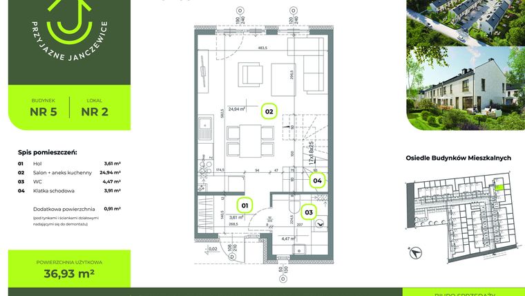 Rzut - Dom na sprzedaż 3 pokoje o powierzchni 73 m² - numer B5.2 w Przyjazne Janczewice