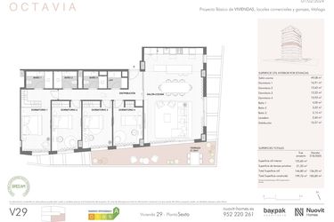 Rzut - Mieszkanie na sprzedaż 4 pokoje o powierzchni 95,1 m² - numer 296C w Octavia