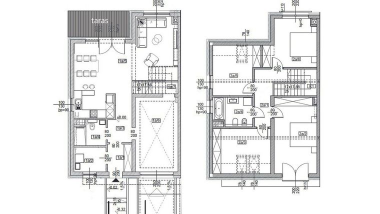 Rzut - Dom na sprzedaż 5 pokoi o powierzchni 141,33 m² - numer 2A w Osada Ramiszów