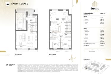 Rzut - Dom na sprzedaż 5 pokoi o powierzchni 140,1 m² - numer A2 w Domy u Źródła Marii