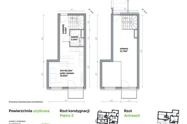 Rzut - Mieszkanie na sprzedaż 2 pokoje o powierzchni 55,19 m² - numer A44 w Traugutta Vita