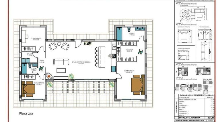 Rzut - Dom na sprzedaż 4 pokoje o powierzchni 165 m² - numer 160 w Domy w Prado - 64110208