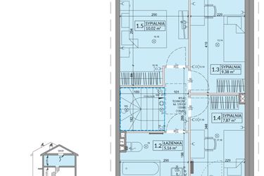 Rzut - Dom na sprzedaż 4 pokoje o powierzchni 77,99 m² - numer 38B w Osiedle Słoneczne etap IV