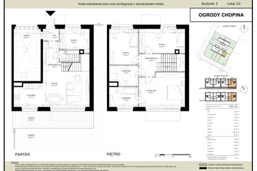 Rzut - Dom na sprzedaż 5 pokoi o powierzchni 144,15 m² - numer C2 w Ogrody Chopina