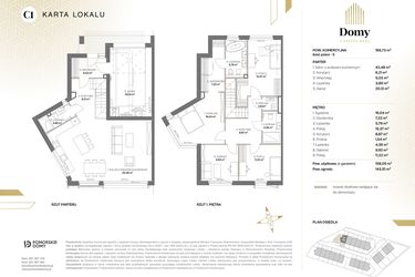 Rzut - Dom na sprzedaż 5 pokoi o powierzchni 166,73 m² - numer C1 w Domy u Źródeł Marii