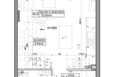 Rzut - Dom na sprzedaż 3 pokoje o powierzchni 72,9 m² - numer 13B w Nova Magdalenka 6