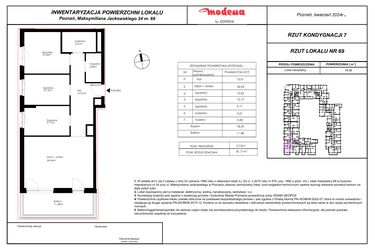Rzut - Mieszkanie na sprzedaż 4 pokoje o powierzchni 81,71 m² - numer 69 w Modena I