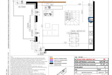 Rzut - Mieszkanie na sprzedaż 1 pokój o powierzchni 123,56 m² - numer 19 w Strumykowa