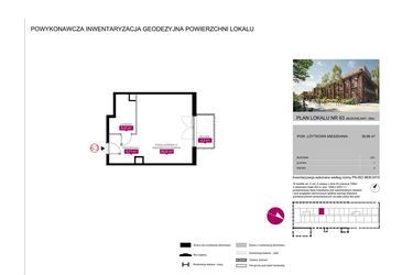 Rzut - Mieszkanie na sprzedaż 1 pokój o powierzchni 39,96 m² - numer 39A w Fuzja Mieszkania Loftowe