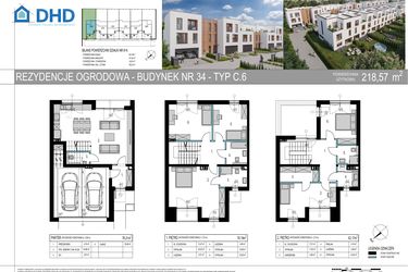 Rzut - Dom na sprzedaż 6 pokoi o powierzchni 218,57 m² - numer B34 w Rezydencje Ogrodowa
