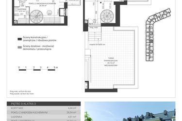 Rzut - Mieszkanie na sprzedaż 1 pokój o powierzchni 55,72 m² - numer 78 w Ignatki Forest etap II