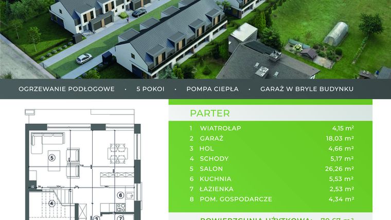 Rzut - Dom na sprzedaż 5 pokoi o powierzchni 125,09 m² - numer D.1.1 w Beskidzka Park