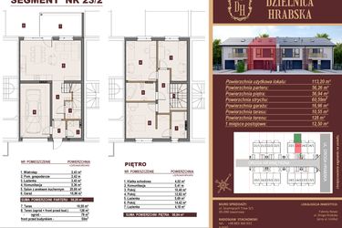 Rzut - Dom na sprzedaż 4 pokoje o powierzchni 113,2 m² - numer 23/2 w Dzielnica Hrabska etap IV