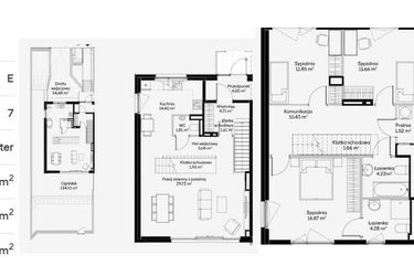 Rzut - Dom na sprzedaż 7 pokoi o powierzchni 162,4 m² - numer E01 w Jaśminowy Mokotów etap VI