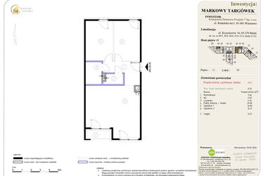 Rzut - Mieszkanie na sprzedaż 3 pokoje o powierzchni 69,11 m² - numer 30 w Markowy Targówek