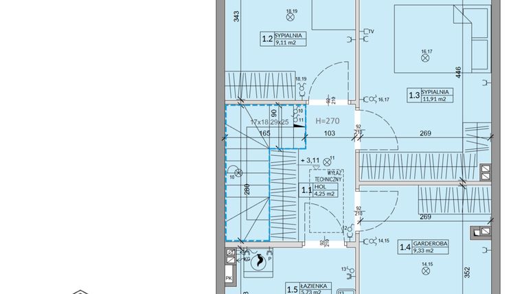 Rzut - Dom na sprzedaż 4 pokoje o powierzchni 80,54 m² - numer 20B w Ogrody Przyjaciół 5 etap II