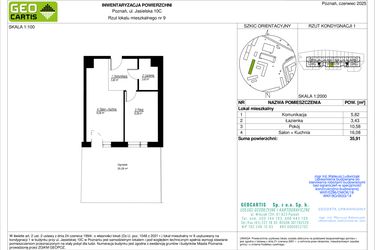 Rzut - Mieszkanie na sprzedaż 2 pokoje o powierzchni 35,91 m² - numer 10C/9 w Jasielska 8C etap II