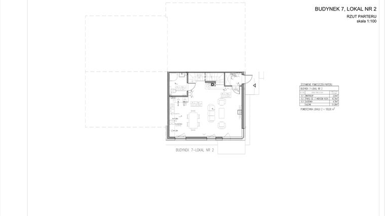 Rzut - Dom na sprzedaż 4 pokoje o powierzchni 100 m² - numer 4plex 7.2 w Tesoro Golf Park