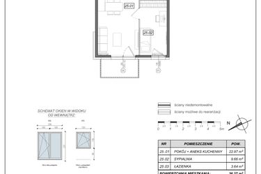 Rzut - Mieszkanie na sprzedaż 2 pokoje o powierzchni 36,27 m² - numer 4.A.25 w Nowe Południe bud. 4