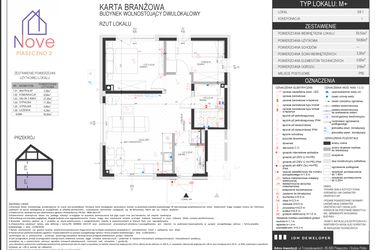 Rzut - Dom na sprzedaż 3 pokoje o powierzchni 54,8 m² - numer E8.1 w Nove Piaseczno 2 etap E