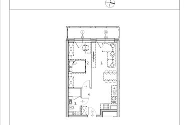 Rzut - Mieszkanie na sprzedaż 2 pokoje o powierzchni 41,35 m² - numer 49 w Zachodnia 29