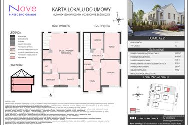 Rzut - Dom na sprzedaż 5 pokoi o powierzchni 81,62 m² - numer A2.2 w Nove Piaseczno Grande