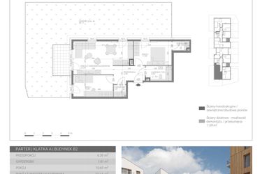 Rzut - Mieszkanie na sprzedaż 3 pokoje o powierzchni 58,81 m² - numer M-2 w Forma Augustów