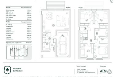 Rzut - Dom na sprzedaż 5 pokoi o powierzchni 134,15 m² - numer 39A w Domy Golfowe II
