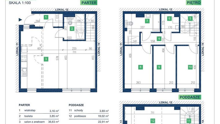 Rzut - Dom na sprzedaż 5 pokoi o powierzchni 113,13 m² - numer 13 w Vista Forest Stabłowice