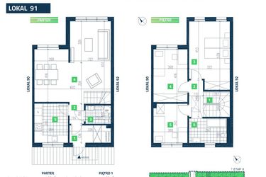 Rzut - Dom na sprzedaż 4 pokoje o powierzchni 94,46 m² - numer 91 w SK Park - etap III