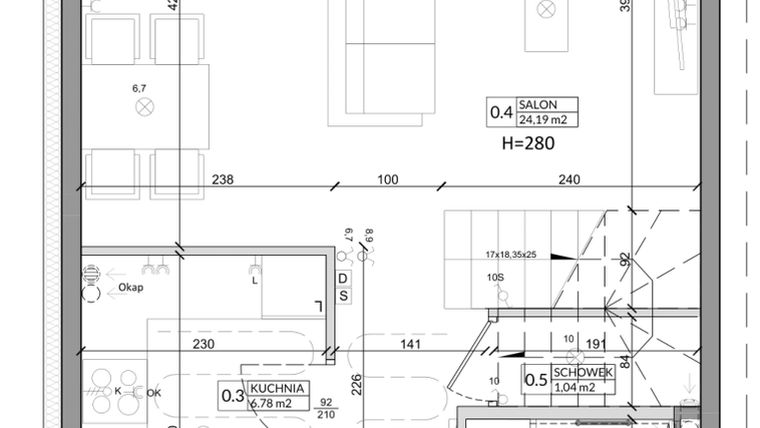 Rzut - Dom na sprzedaż 4 pokoje o powierzchni 86,01 m² - numer 8A w Zielono Mi etap VI