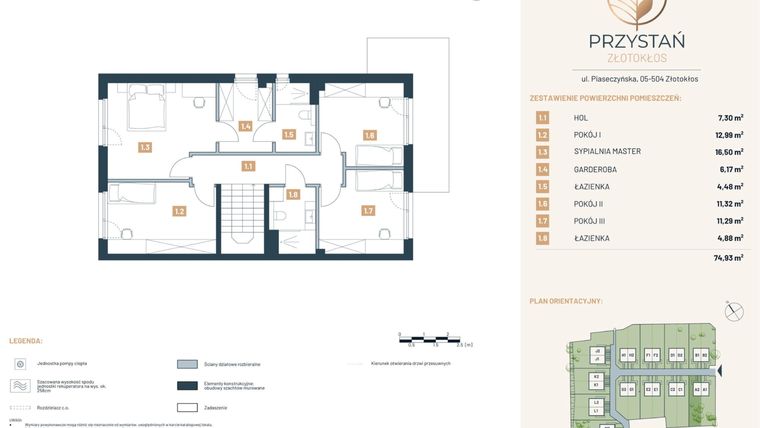 Rzut - Dom na sprzedaż 5 pokoi o powierzchni 157,29 m² - numer A2 w Przystań Złotokłos