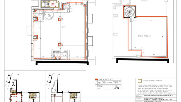 Rzut - Mieszkanie na sprzedaż 5 pokoi o powierzchni 147,32 m² - numer 25 w Alchemik74