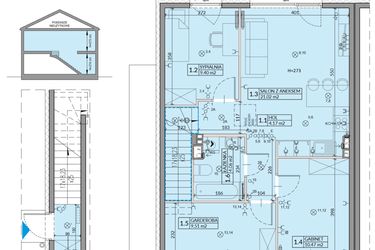 Rzut - Mieszkanie na sprzedaż 4 pokoje o powierzchni 64,03 m² - numer 35B w Domy na Witosa etap 1B