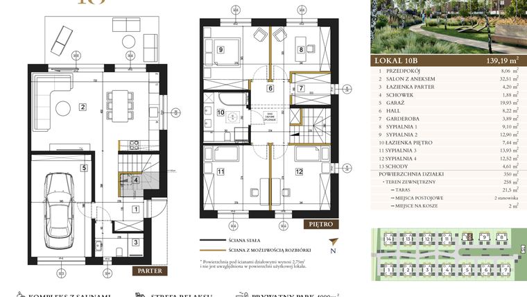Rzut - Dom na sprzedaż 5 pokoi o powierzchni 139,19 m² - numer 10B w Lawinowa 18