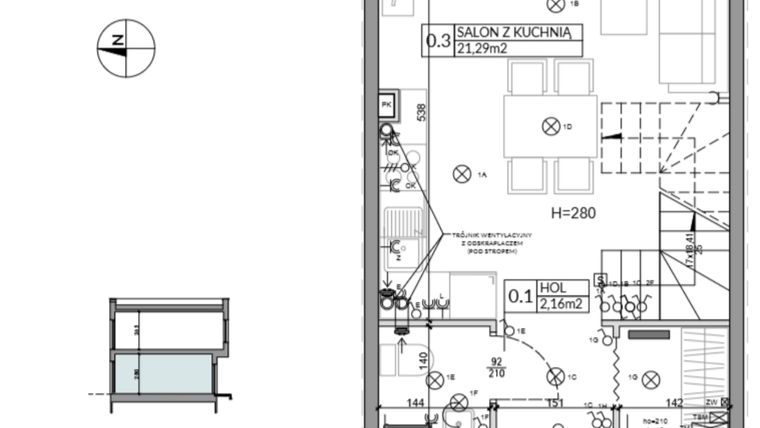Rzut - Dom na sprzedaż 3 pokoje o powierzchni 62,16 m² - numer 10 w Boska Ksawerowska 2