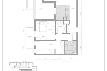 Rzut - Mieszkanie na sprzedaż 3 pokoje o powierzchni 70 m² - numer M9 w Apartamenty Casa Sole